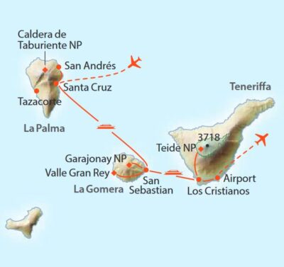 Inselkombination La Palma, La Gomera, Teneriffa