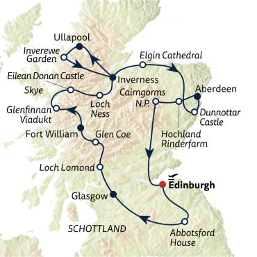 Schottlands Höhepunkte Karte