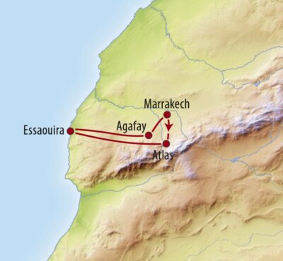 Karte Marokko zum Kennenlernen